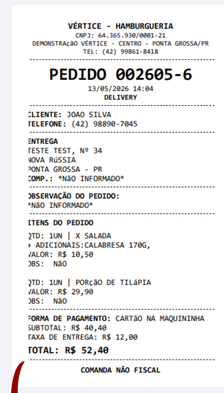 Impressão automática